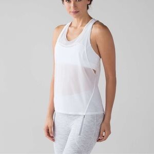 lululemon Light N Breezy tank white size 4